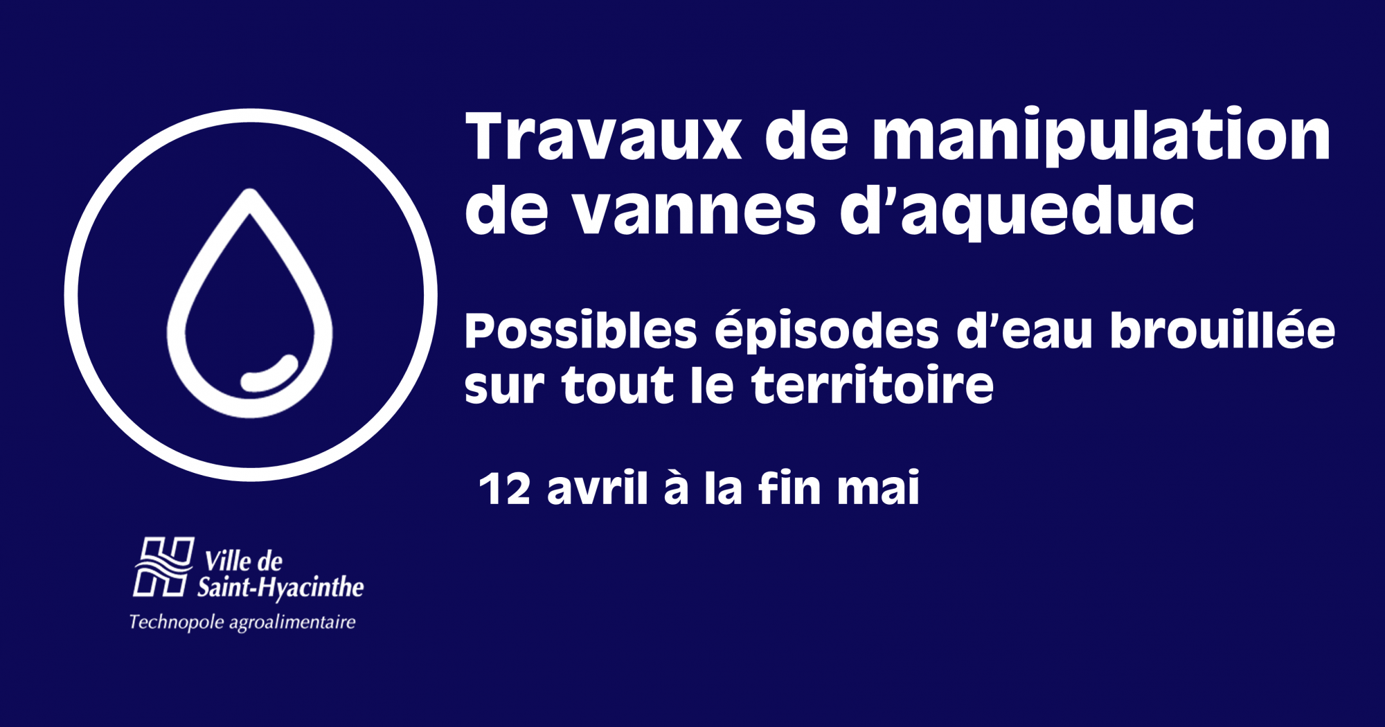 Possibles Episodes D Eau Brouillee Sur Tout Le Territoire De Saint Hyacinthe